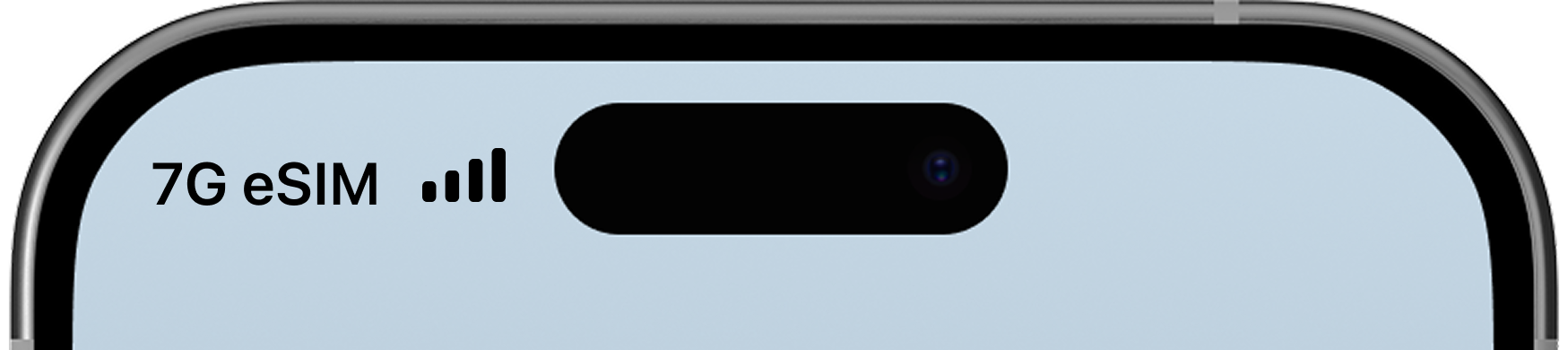 iPhone with 7G eSIM app